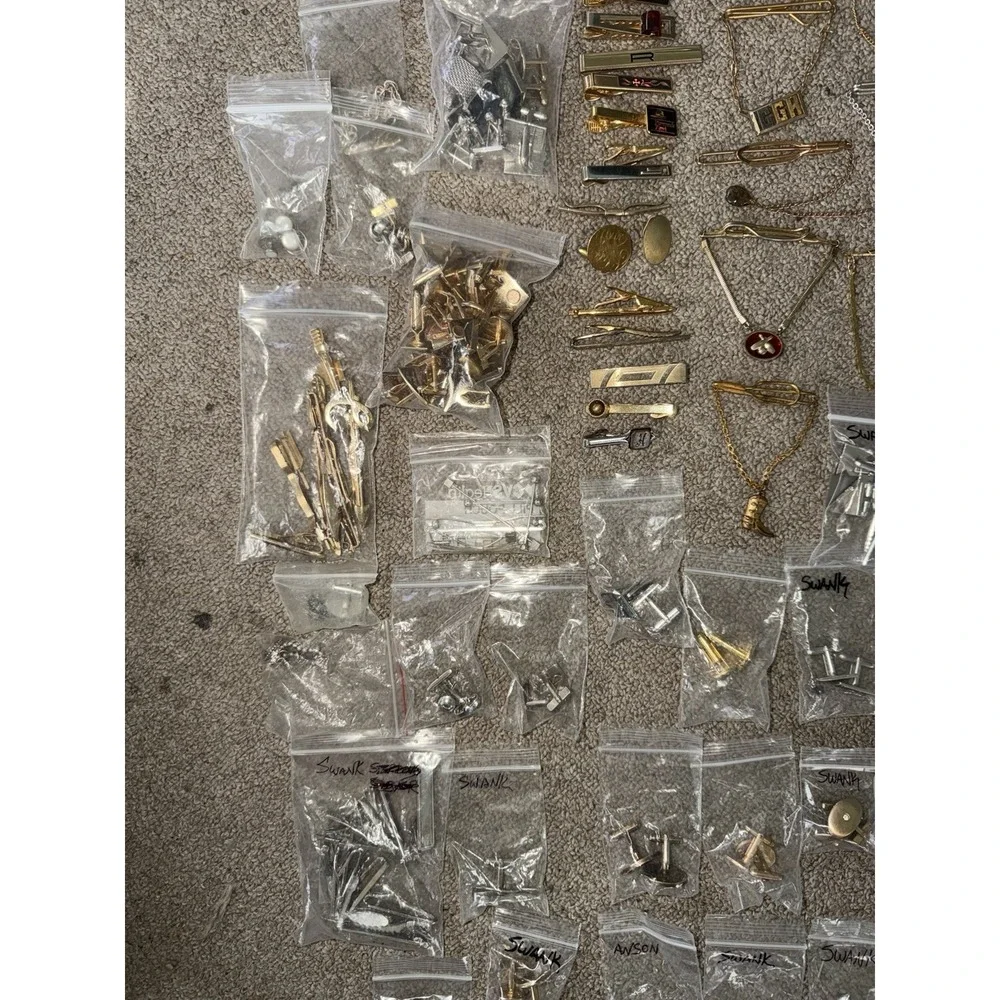 Vintage Cufflinks Tie Tacks Tie Bars Huge Lot 500+pcs Swank Sara Cov Anson Hicko